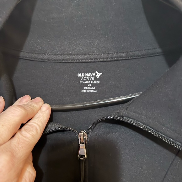 4x - Old Navy - Black - Fleece Quarter Zip - Picture 6 of 9
